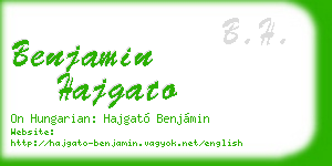 benjamin hajgato business card