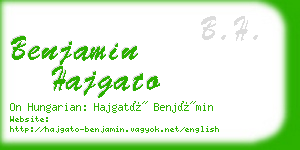 benjamin hajgato business card